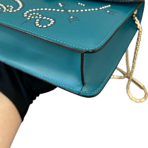 Serpenti Forever Shoulder Calfskin Embellished Teal GHW