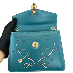 Serpenti Forever Shoulder Calfskin Embellished Teal GHW