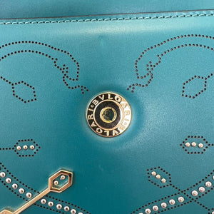 Serpenti Forever Shoulder Calfskin Embellished Teal GHW