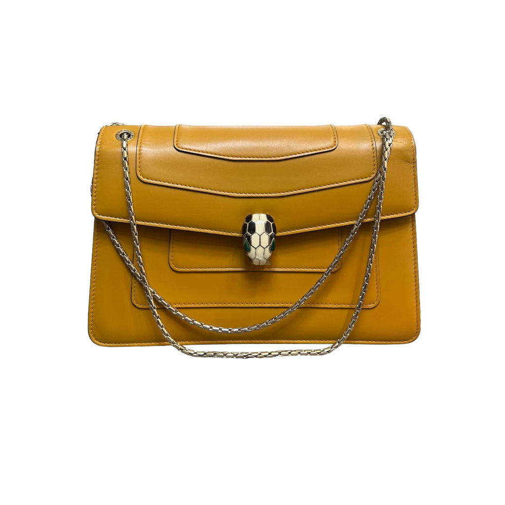 Serpenti Forever Medium Calfskin Yellow GHW