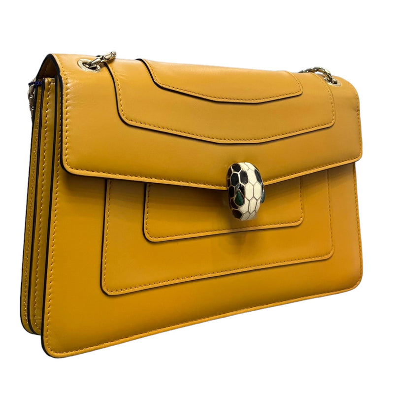 Serpenti Forever Medium Calfskin Yellow GHW