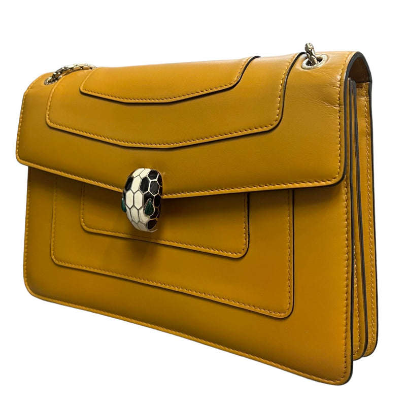 Serpenti Forever Medium Calfskin Yellow GHW
