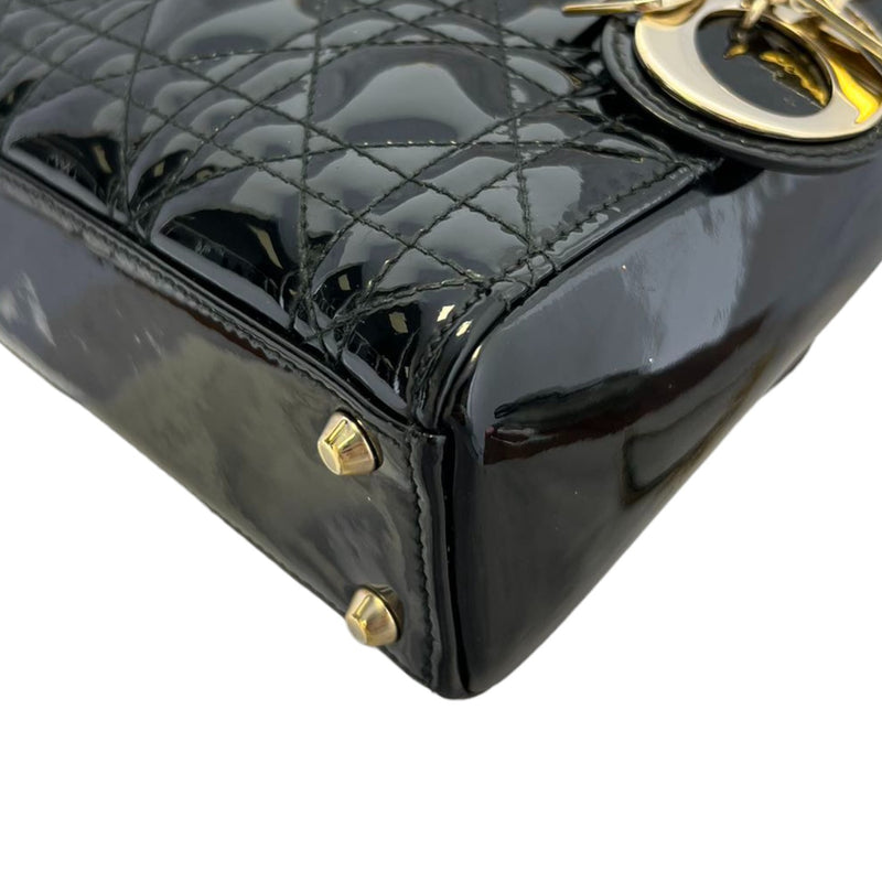 Lady Dior Mini Patent Cannage Black GHW