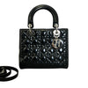 Medallion Caviar Leather Tote Bag in Black with SHW
