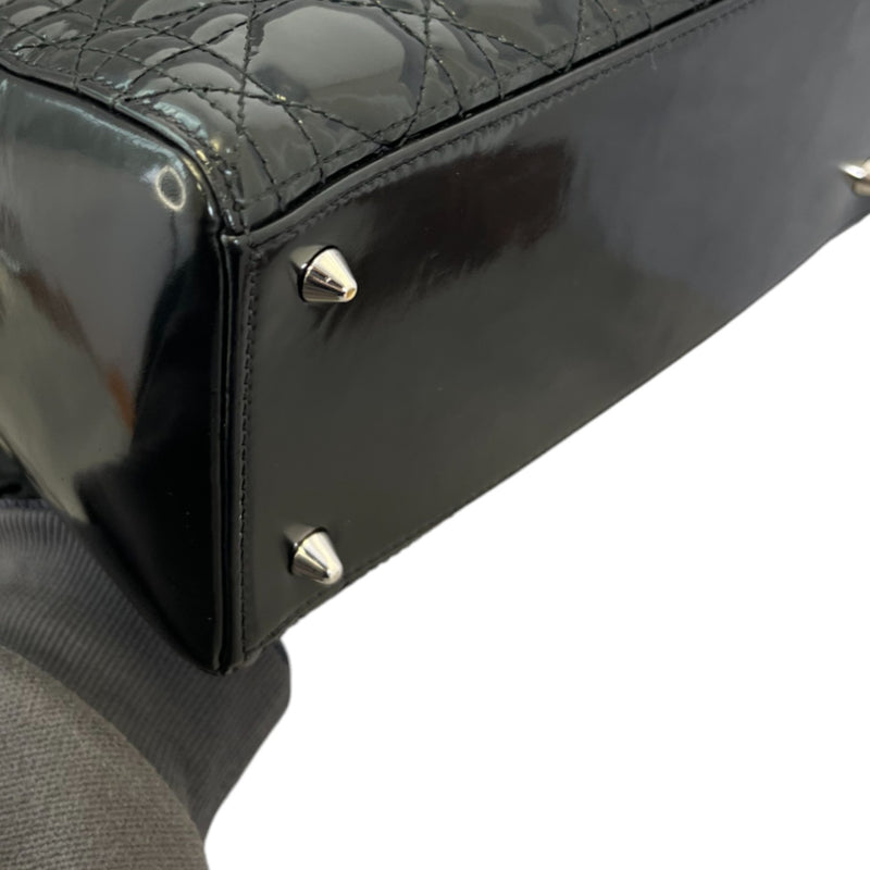 Lady Dior Medium Patent Cannage Black SHW