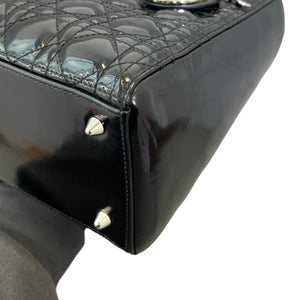 Lady Dior Medium Patent Cannage Black SHW