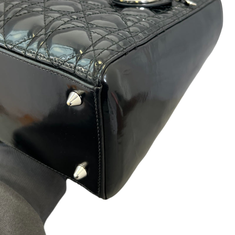 Lady Dior Medium Patent Cannage Black SHW