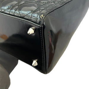 Lady Dior Medium Patent Cannage Black SHW