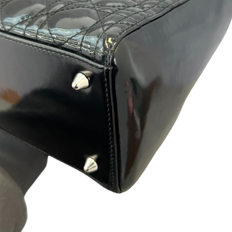 Lady Dior Medium Patent Cannage Black SHW
