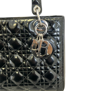 Lady Dior Medium Patent Cannage Black SHW