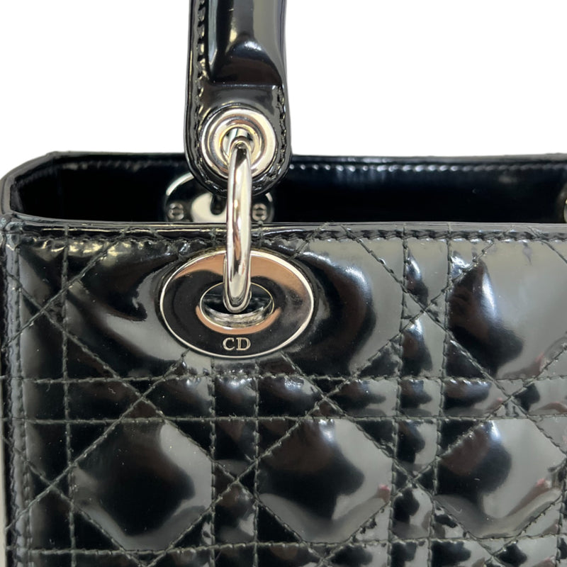 Lady Dior Medium Patent Cannage Black SHW