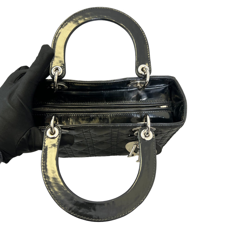 Lady Dior Medium Patent Cannage Black SHW