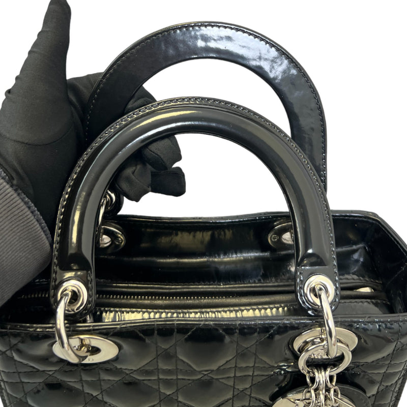 Lady Dior Medium Patent Cannage Black SHW
