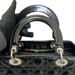 Lady Dior Medium Patent Cannage Black SHW