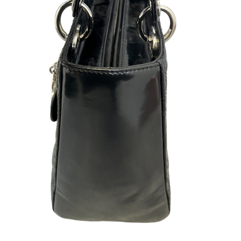 Lady Dior Medium Patent Cannage Black SHW