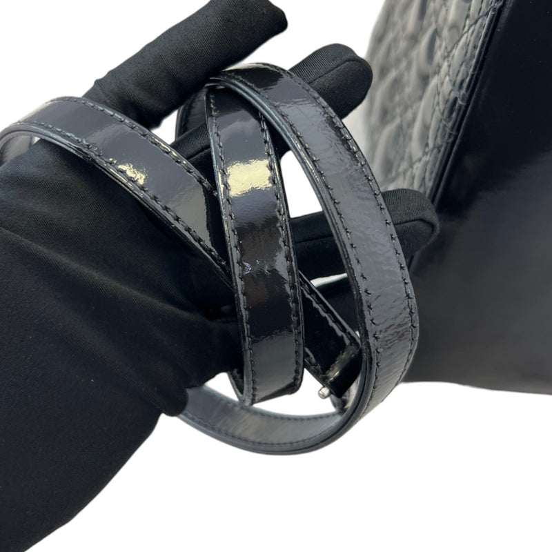 Lady Dior Medium Patent Cannage Black SHW