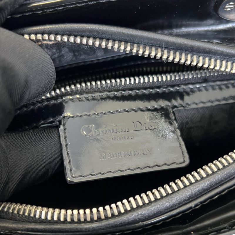 Lady Dior Medium Patent Cannage Black SHW