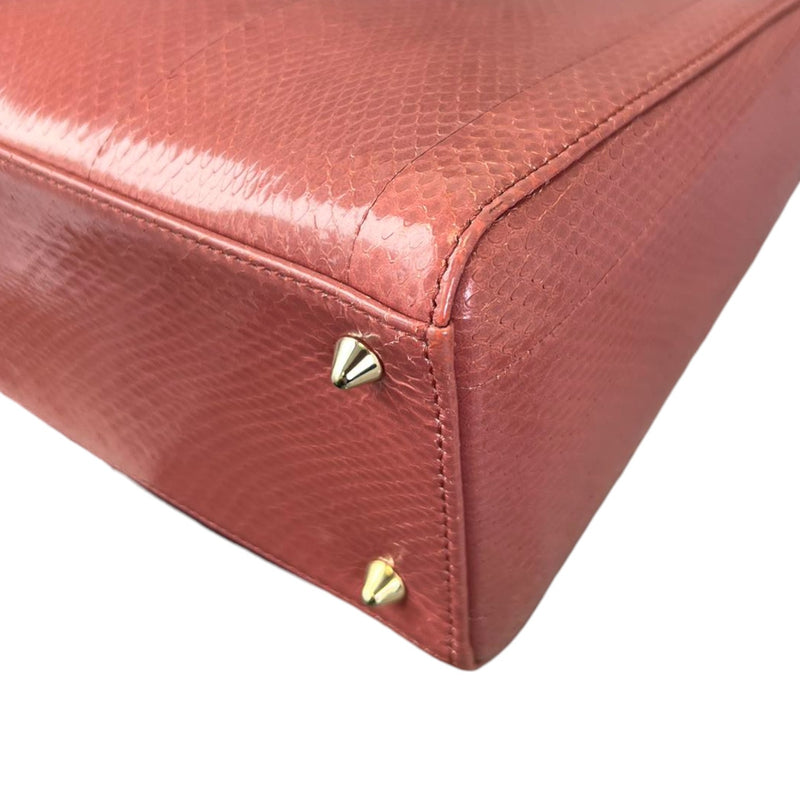 Lady Dior Medium Python Quilted Pink GHW