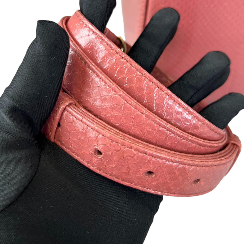 Lady Dior Medium Python Quilted Pink GHW