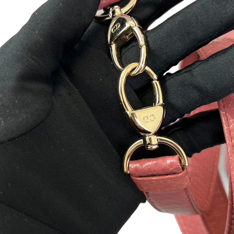 Lady Dior Medium Python Quilted Pink GHW