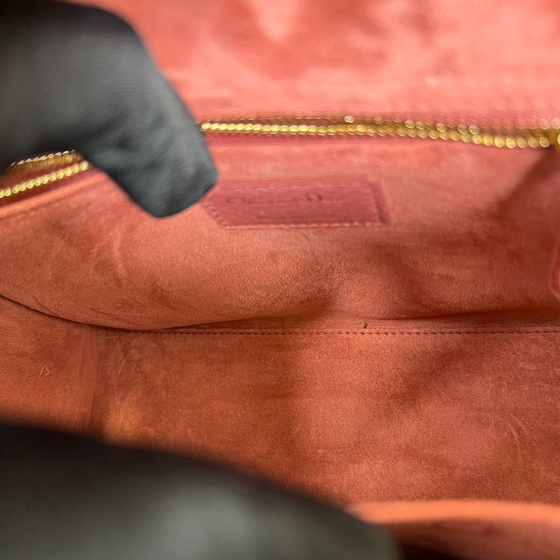 Lady Dior Medium Python Quilted Pink GHW