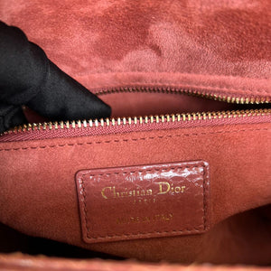 Lady Dior Medium Python Quilted Pink GHW