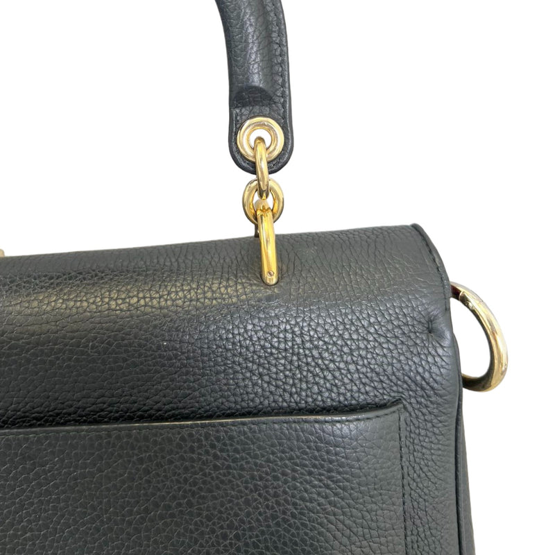 Be Dior Flap Small Bullcalf Black GHW