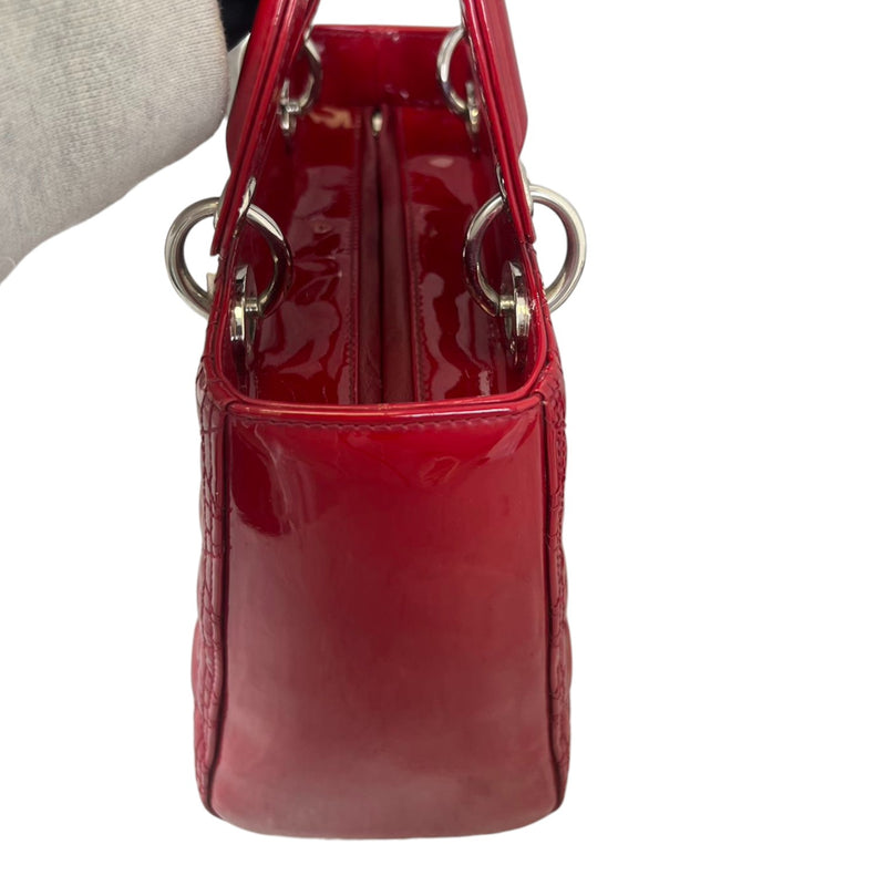 Lady Dior Medium Patent Cannage Red SHW
