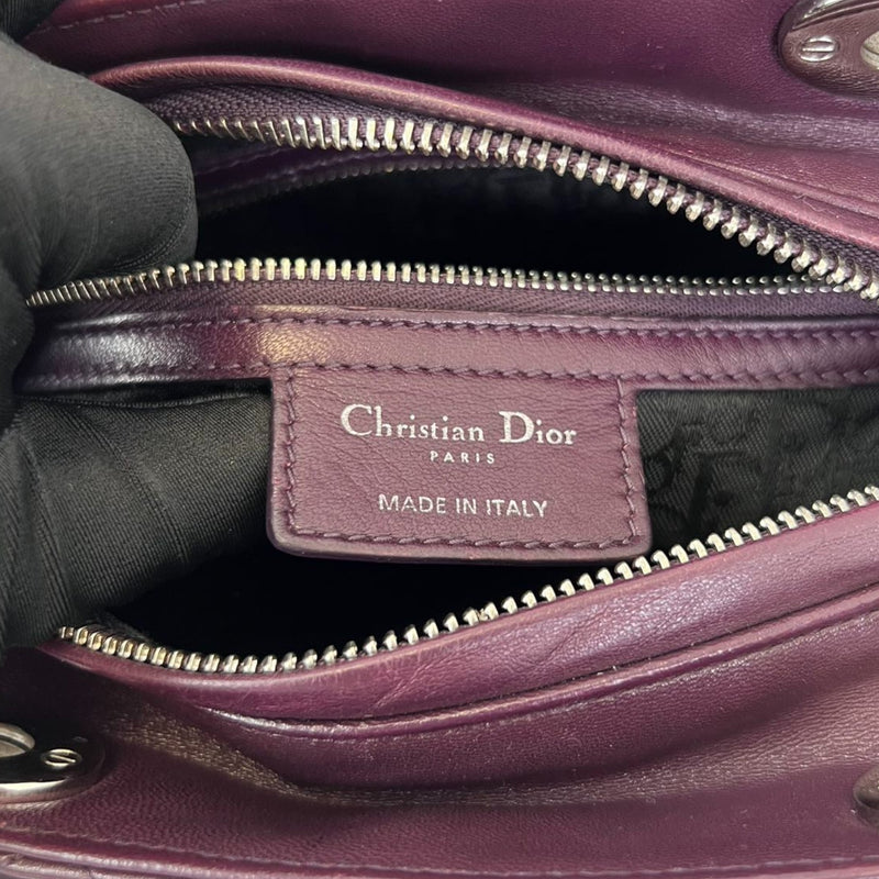 Lady Dior Medium Lambskin Cannage Purple SHW