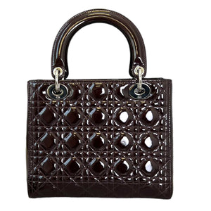 Lady Dior Medium Patent Cannage Purple SHW