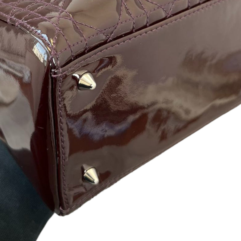 Lady Dior Medium Patent Cannage Purple SHW
