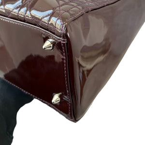 Lady Dior Medium Patent Cannage Purple SHW