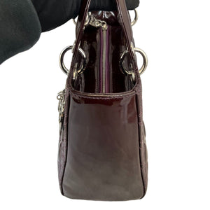 Lady Dior Medium Patent Cannage Purple SHW
