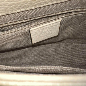 Dollar Interlocking Small Crossbody Calfskin Off White GHW