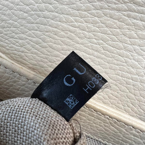 Dollar Interlocking Small Crossbody Calfskin Off White GHW