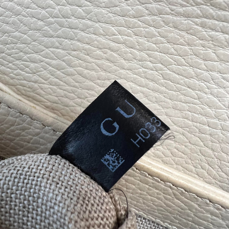 Dollar Interlocking Small Crossbody Calfskin Off White GHW