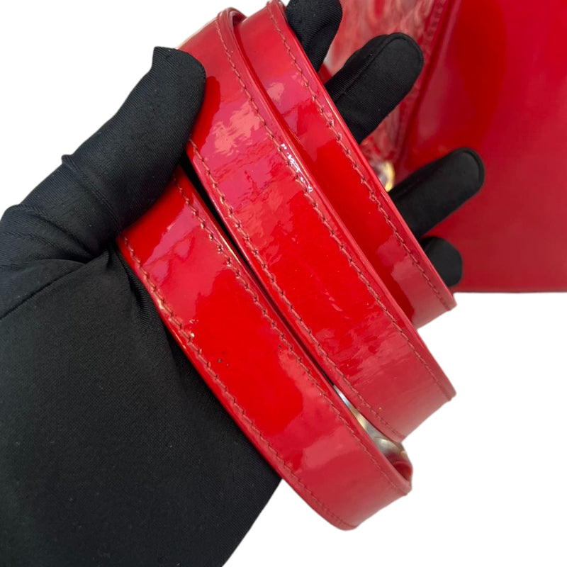Lady Dior Medium Patent Red GHW