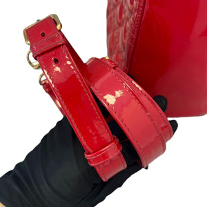 Lady Dior Medium Patent Red GHW