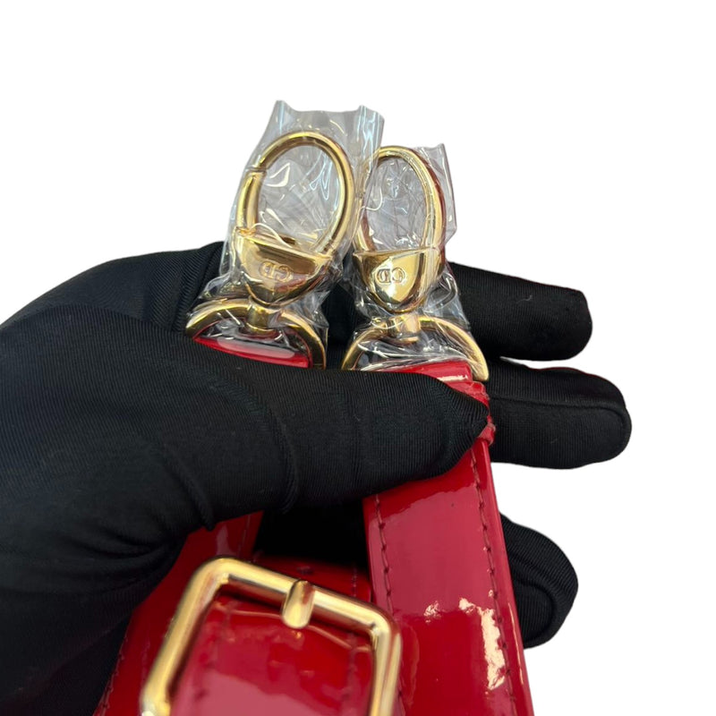 Lady Dior Medium Patent Red GHW