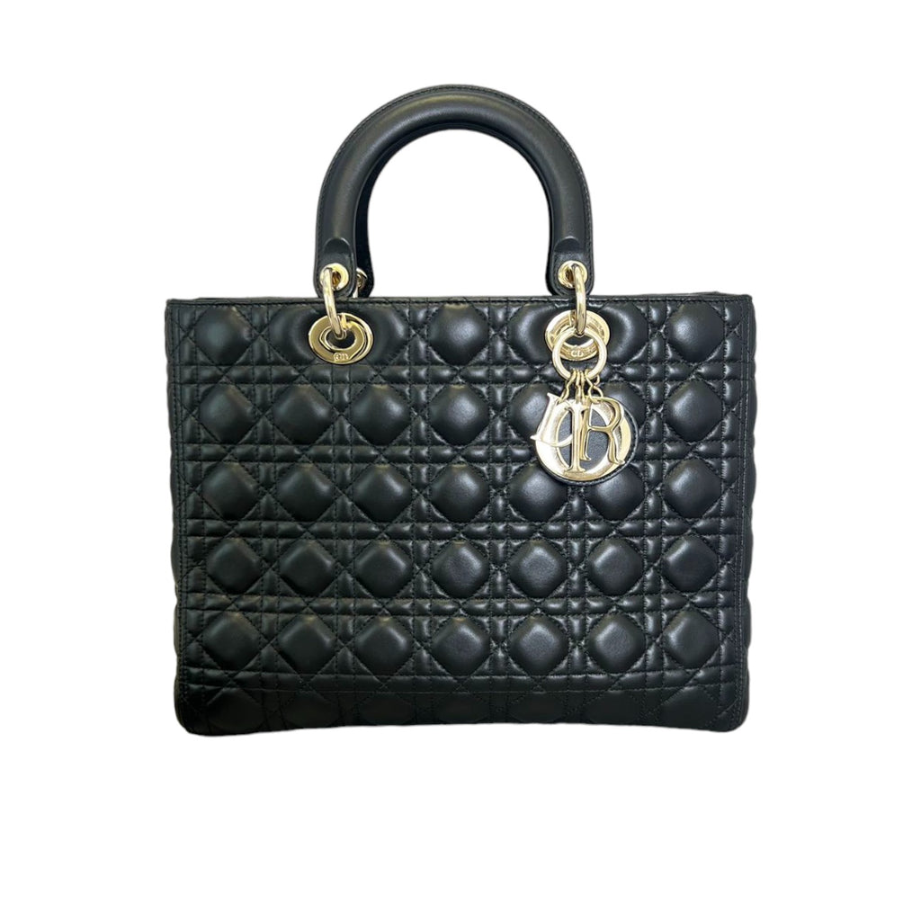 Flap Lady Dior Large Lambskin Black GHW