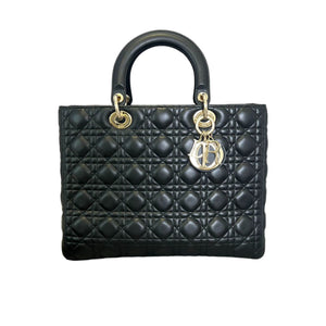 Flap Lady Dior Large Lambskin Black GHW