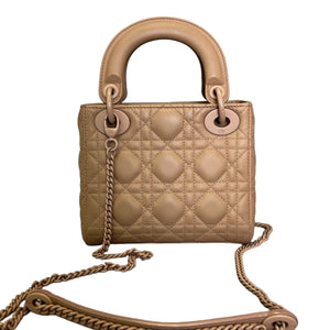 Lady Dior Mini Ultra Matte Calfskin Cannage Beige