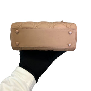 Lady Dior Mini Ultra Matte Calfskin Cannage Beige