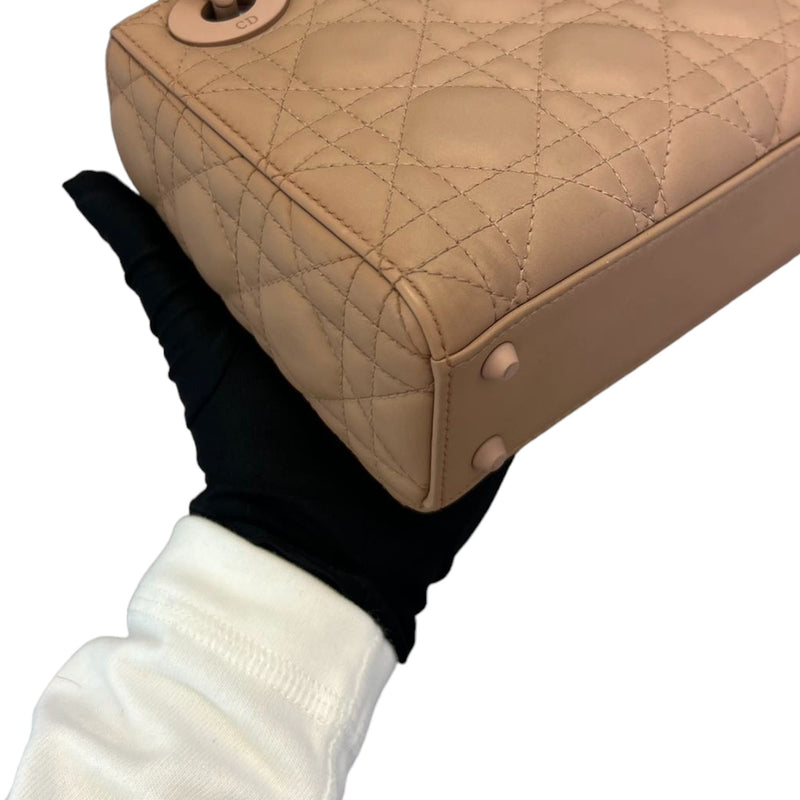 Lady Dior Mini Ultra Matte Calfskin Cannage Beige