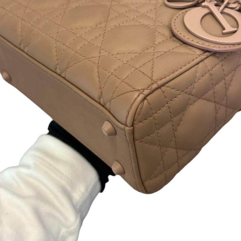Lady Dior Mini Ultra Matte Calfskin Cannage Beige