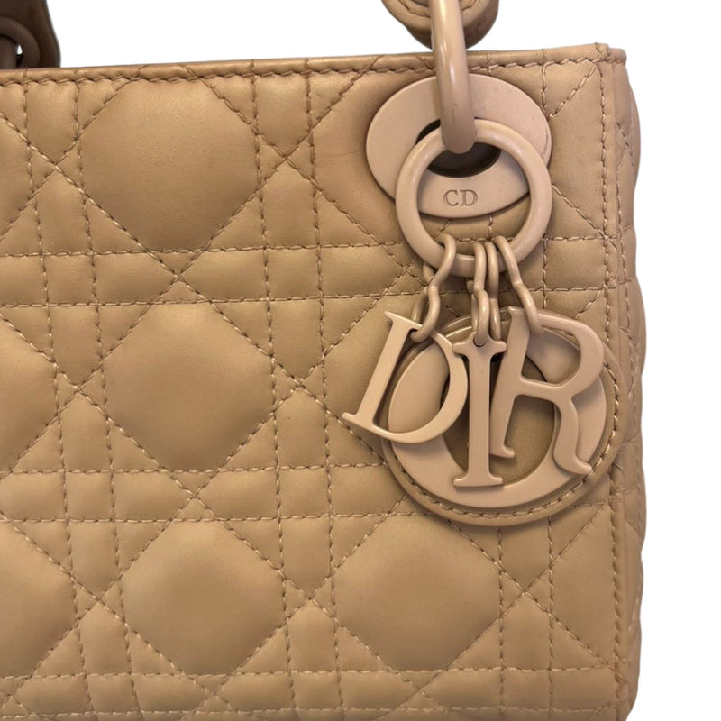 Lady Dior Mini Ultra Matte Calfskin Cannage Beige