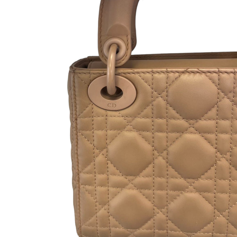 Lady Dior Mini Ultra Matte Calfskin Cannage Beige
