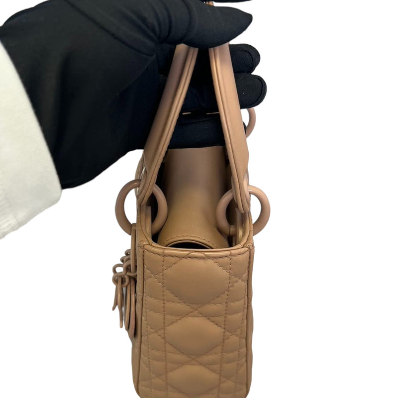 Lady Dior Mini Ultra Matte Calfskin Cannage Beige