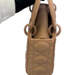 Lady Dior Mini Ultra Matte Calfskin Cannage Beige