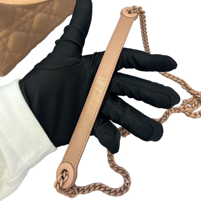 Lady Dior Mini Ultra Matte Calfskin Cannage Beige